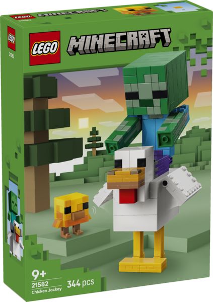 LEGO Minecraft 21582 Hühnerreiter, Bauset zum Videospiel, bewegliche Minecraft-Zimmerdeko