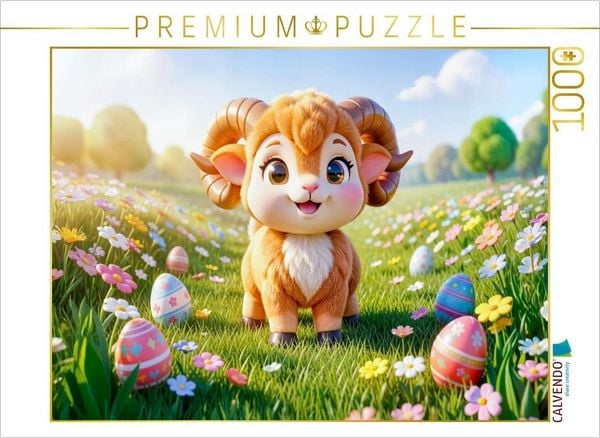 CALVENDO Puzzle Sternzeichen Widder Ostereier Blumen Puzzle 1000 Teile Lege-Größe 64x48cm Foto-Puzzle für glückliche Stunden