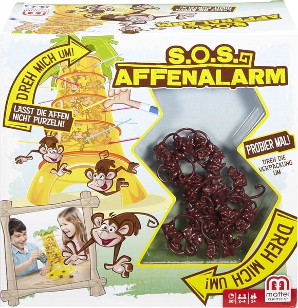 Mattel Games S.O.S. Affenalarm, Kinderspiel, Familienspiel