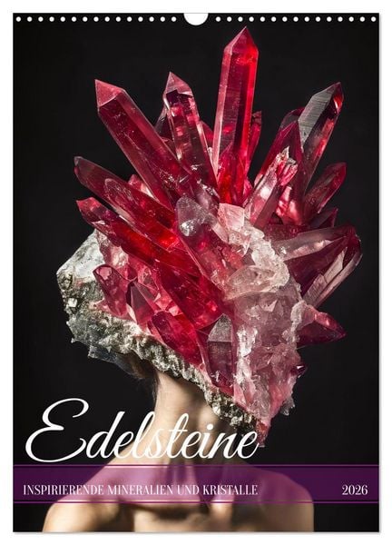 Edelsteine - Inspirierende Mineralien und Kristalle (Wandkalender 2026 DIN A3 hoch), CALVENDO Monatskalender