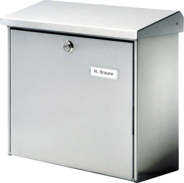 Burg Wächter 4190 COMFORT 3913 NI Briefkasten Edelstahl Silber Schlüsselschloss