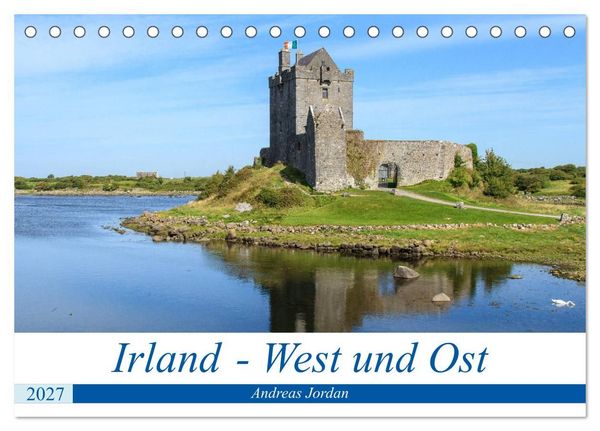 Irland - West und Ost (Tischkalender 2027 DIN A5 quer), CALVENDO Monatskalender