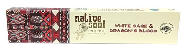 Räucherstäbchen Green Tree Native Soul 'White Sage & Dragons Blood' 15gr.