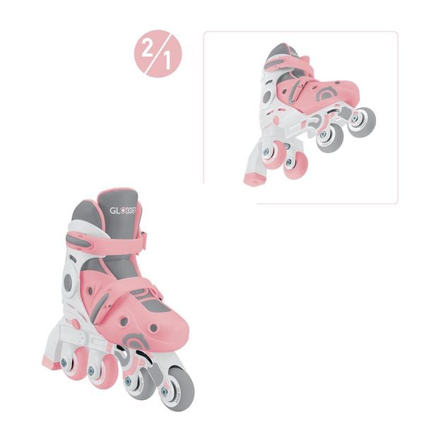 GLOBBER LEARNING SKATES 2in1 pastellrosa, Gr. 30-33