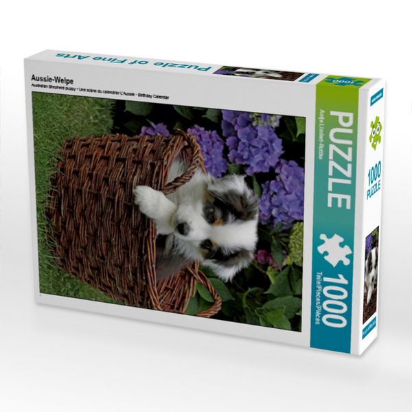 CALVENDO Puzzle Aussie-Welpe 1000 Teile Puzzle hoch 1000 Teile Lege-Größe 64 × 48 cm Foto-Puzzle für glückliche Stunden