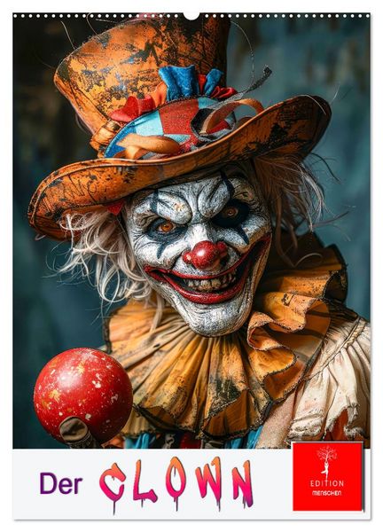 Der Clown (Wandkalender 2026 DIN A2 hoch), CALVENDO Monatskalender
