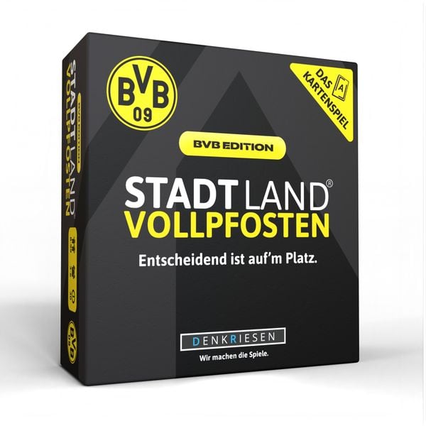 DENKRIESEN - Stadt Land Vollpfosten® – Das Kartenspiel - BVB EDITION - Entscheidend ist aufm Platz.