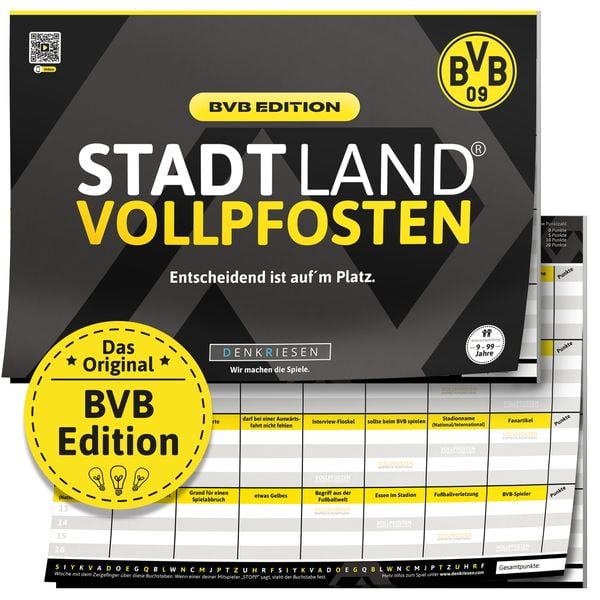 DENKRIESEN - STADT LAND VOLLPFOSTEN® - BVB EDITION - 'Entscheidend ist auf'm Platz.' - A4
