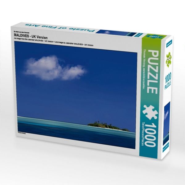CALVENDO Puzzle Ein Motiv aus dem Kalender MALDIVES - UK Version 1000 Teile Lege-Größe 64x48cm Foto-Puzzle für glückliche Stunden