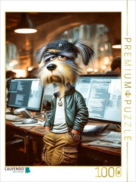 CALVENDO Puzzle Hier stehe ich vor Euch - ich Informatik-Nerd 1000 Teile Lege-Größe 64x48cm Foto-Puzzle für glückliche Stunden