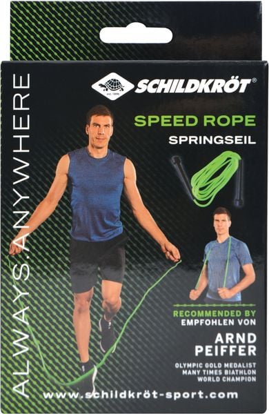 Springseil Speed, schwarz-limegreen