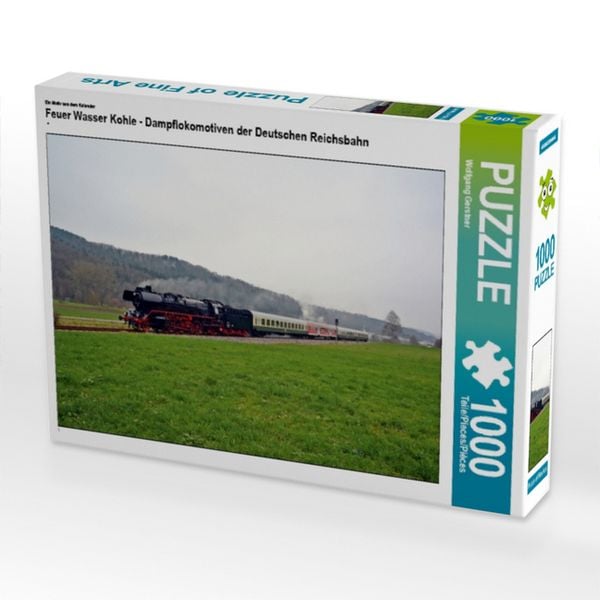 CALVENDO Puzzle Ein Motiv aus dem Kalender Feuer Wasser Kohle - Dampflokomotiven der Deutschen Reichsbahn 1000 Teile Lege-Größe 64x48cm Foto-Puzzle für glückliche Stunden