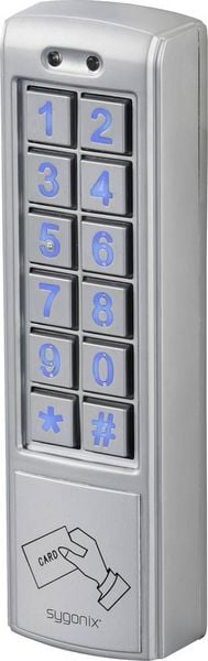 Sygonix SY-6421352 Code-Tastatur mit RFID Oberflächenmontage 12 V DC/AC, 24 V DC/AC IP66 mit beleuchteter Tastatur