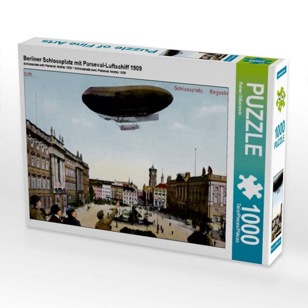 CALVENDO Puzzle Berliner Schlossplatz mit Parseval-Luftschiff 1909 1000 Teile Lege-Größe 64x48cm Foto-Puzzle für glückliche Stunden