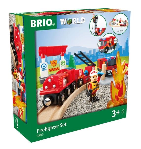 BRIO World - Bahn Feuerwehr Set