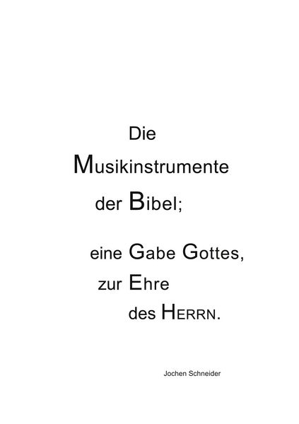 Die Musikinstrumente der Bibel