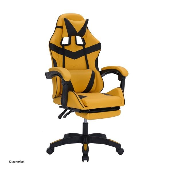 HTI-Living Gaming Stuhl Krit Eco Gelb-Schwarz Gaming Stuhl Krit Eco Gelb-Schwarz