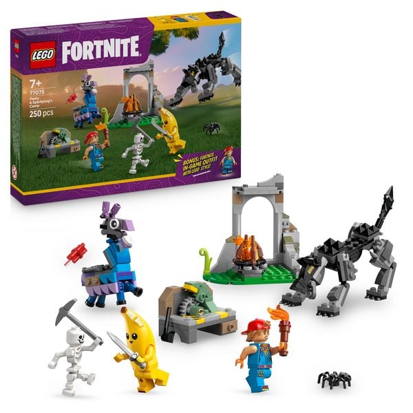 LEGO Fortnite 77075 Das Lager von Schali und der Zündkerzenkünstlerin