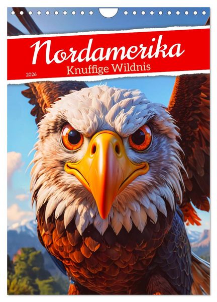 Nordamerika - Knuffige Wildnis (Wandkalender 2026 DIN A4 hoch), CALVENDO Monatskalender