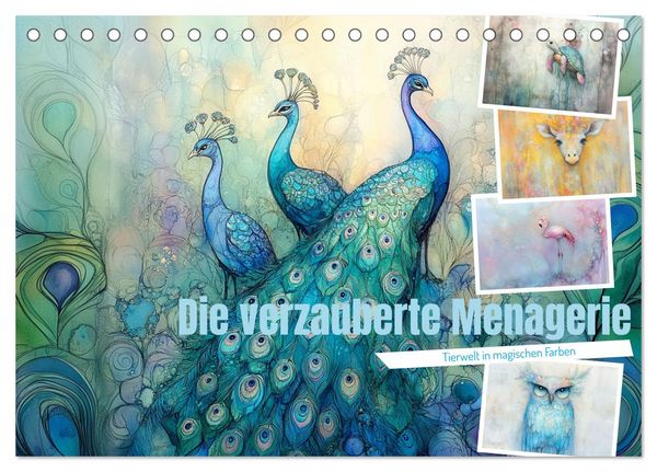Die verzauberte Menagerie (Tischkalender 2026 DIN A5 quer), CALVENDO Monatskalender