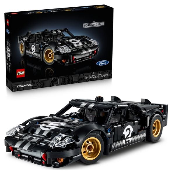 LEGO Technic 42223 1966 Ford GT40 MKII Rennwagen, Modellauto Erwachsene