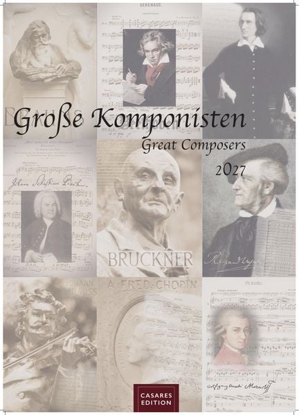 Komponisten Kalender 2027 – Musik-Kalender 21x29cm - Klassische Komponisten mit 12 Künstlerporträts