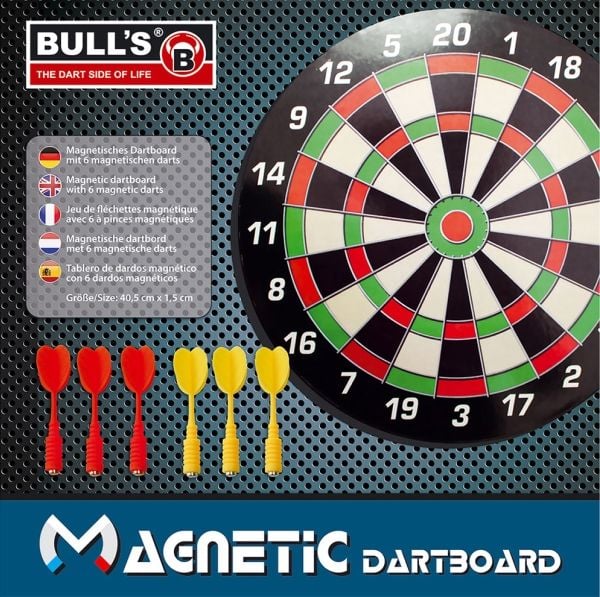 BULL'S Magnetic Dartboard mit 6 Pfeilen