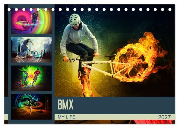 BMX My Life (Tischkalender 2027 DIN A5 quer), CALVENDO Monatskalender