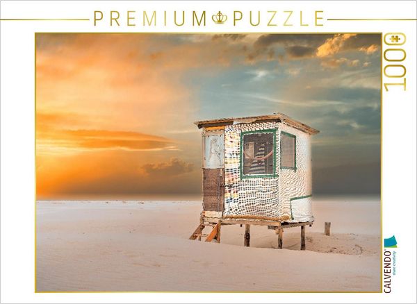 CALVENDO Puzzle Fernglas mit Blick aufs Meer 1000 Teile Lege-Größe 64x48cm Foto-Puzzle für glückliche Stunden