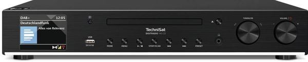 TechniSat DIGITRADIO 143 CD Radio-Adapter DAB, DAB+, Internet, UKW AUX, Bluetooth®, CD, USB, WLAN, Internetradio Inkl. Fernbedienung, Weckfunktion