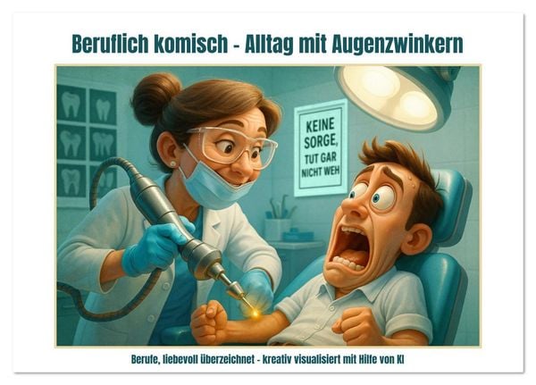 Beruflich komisch – Alltag mit Augenzwinkern (Tischkalender 2026 DIN A5 quer), CALVENDO Monatskalender