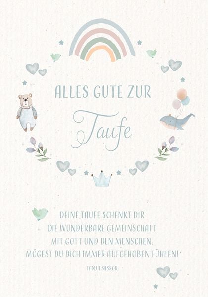 Grußkarte - Alles Gute zur Taufe