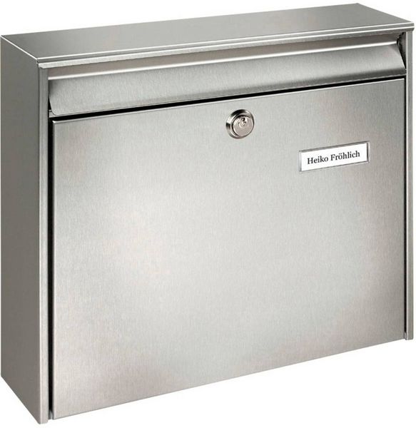 Briefkasten Borkum 3877 Ni H.322mm B.362mm T.100mm VA DIN C4 BURG-WÄCHTER