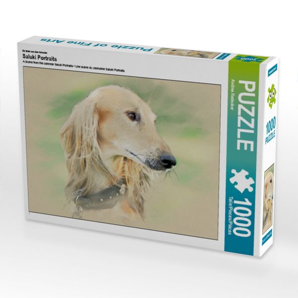 CALVENDO Puzzle Ein Motiv aus dem Kalender Saluki Portraits 1000 Teile Lege-Größe 64x48cm Foto-Puzzle für glückliche Stunden