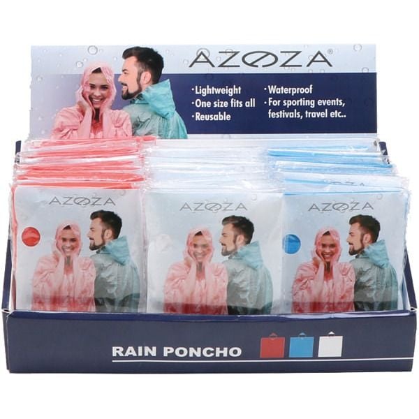 Regenponcho für Unterwegs Einheitsgröße 3fach sortiert
