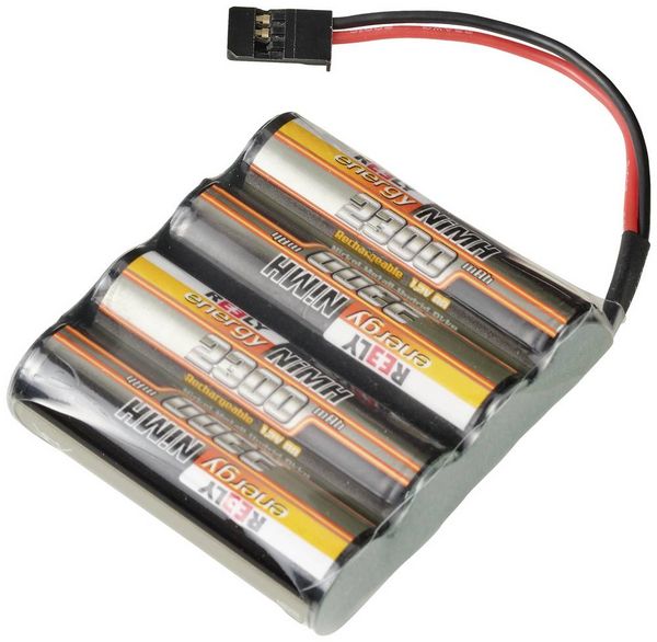 Reely Modellbau-Empfängerakku (NiMh) 4.8 V 2300 mAh Zellen-Zahl: 4 Mignon (AA) Side-by-Side Futaba-Buchse