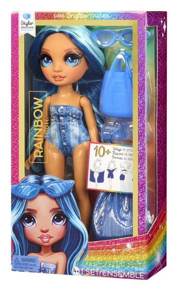 Rainbow High Swim & Style Fashion Doll- Skyler (Blue)