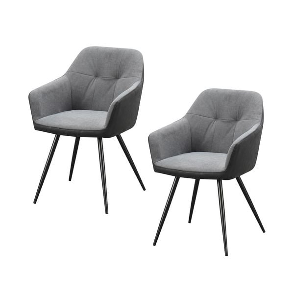 HTI-Living Stuhl Joschka Anthrazit/Grau 2er Set Stuhl Joschka Anthrazit/Grau 2er Set