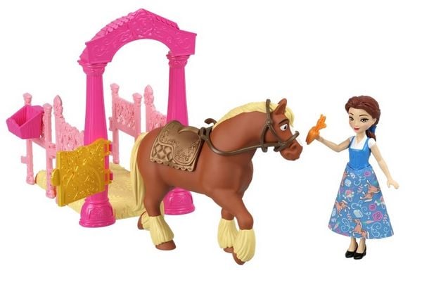 Disney Princess Disney „Die Eiskönigin“ Storytime Stackers Set mit kleiner Puppe, Pferd oder Begleiter und Zubehörteilen