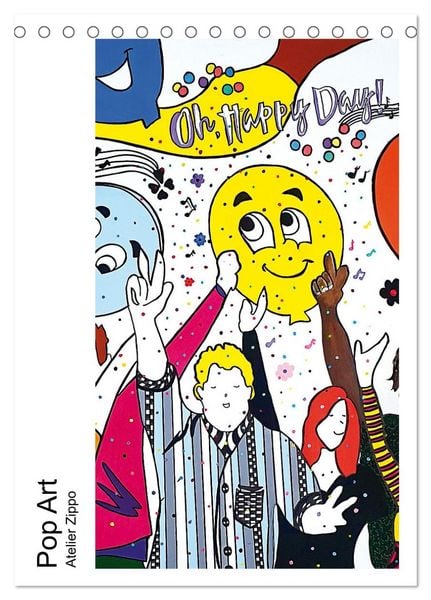 Pop Art - Atelier Zippo (Tischkalender 2026 DIN A5 hoch), CALVENDO Monatskalender
