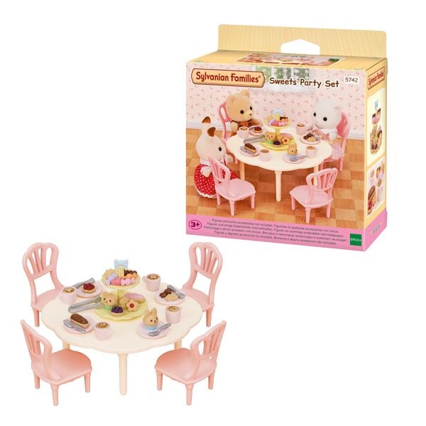 Sylvanian Families 5742 - Sweet Party Set, Kaffee- und Kuchenset, Puppenhaus-Zubehör