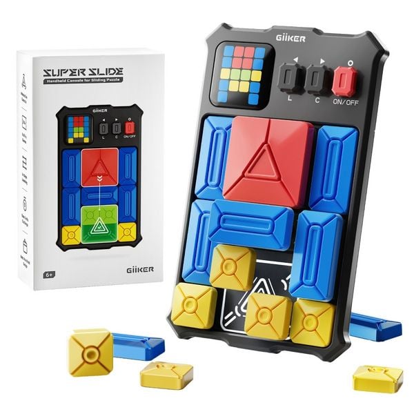 GiiKER Super Slide Elektronisches Logik- & Schiebepuzzle mit 500 Aufgaben, Spielkonsole