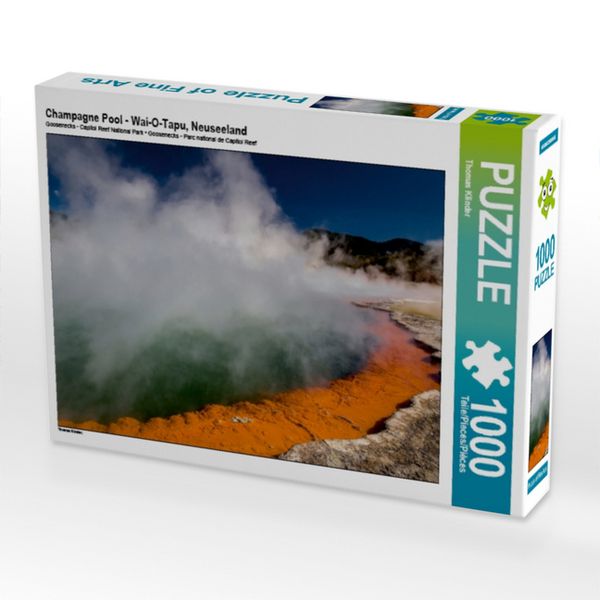 CALVENDO Puzzle Champagne Pool - Wai-O-Tapu, Neuseeland 1000 Teile Lege-Größe 64x48cm Foto-Puzzle für glückliche Stunden