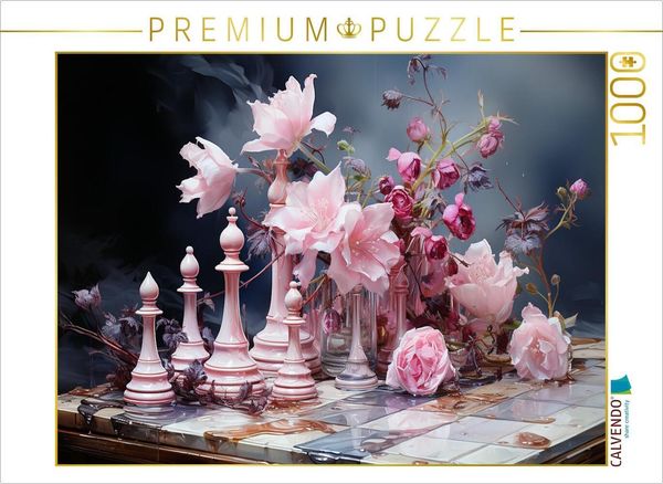 CALVENDO Puzzle Schach in rose 1000 Teile Lege-Größe 64x48cm Foto-Puzzle für glückliche Stunden