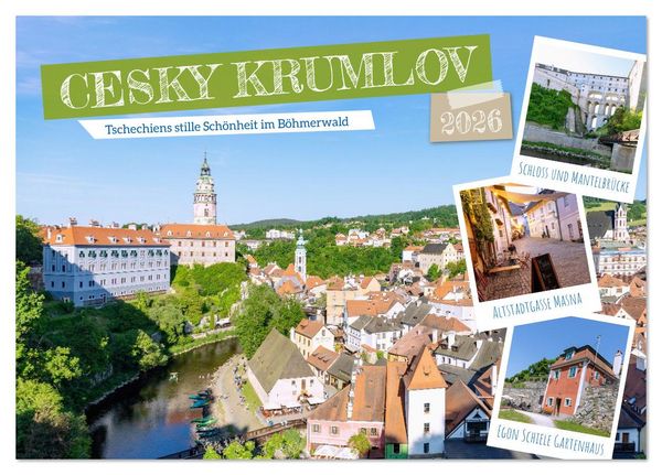 Cesky Krumlov. Tschechiens stille Schönheit im Böhmerwald (Tischkalender 2026 DIN A5 quer), CALVENDO Monatskalender