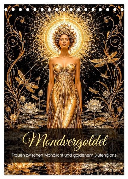 Mondvergoldet (Tischkalender 2027 DIN A5 hoch), CALVENDO Monatskalender