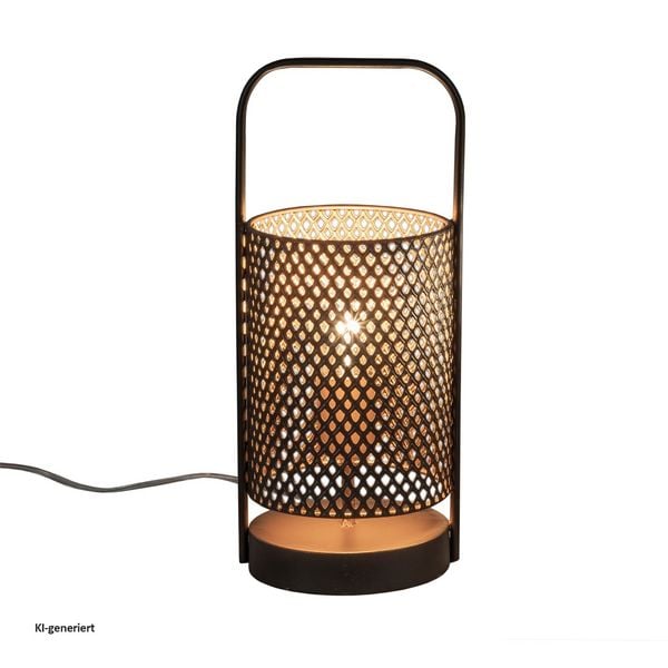 formano Lampe Rund Metalllampe in Goldschwarz Lampe Rund Metalllampe in Goldschwarz