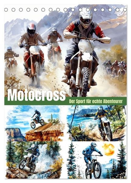 Motocross - Der Sport für echte Abenteurer (Tischkalender 2027 DIN A5 hoch), CALVENDO Monatskalender