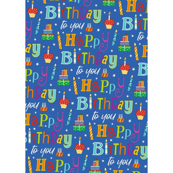 Idena Geschenkpapier Happy Birthday to you 70cmx2m