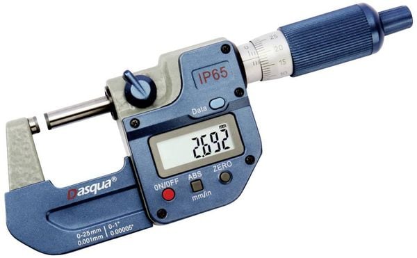 Dasqua 4410-1105-A Neue verbesserte digitale Außenmessschraube IP65 mit doppelten IP67-Chips